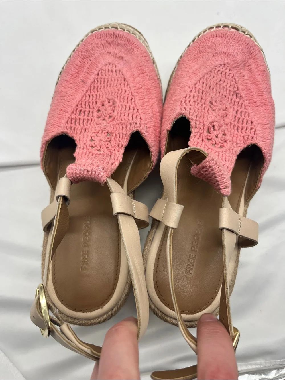 Free People Morning in Mykonos Espadrille Pink Platform Sandals